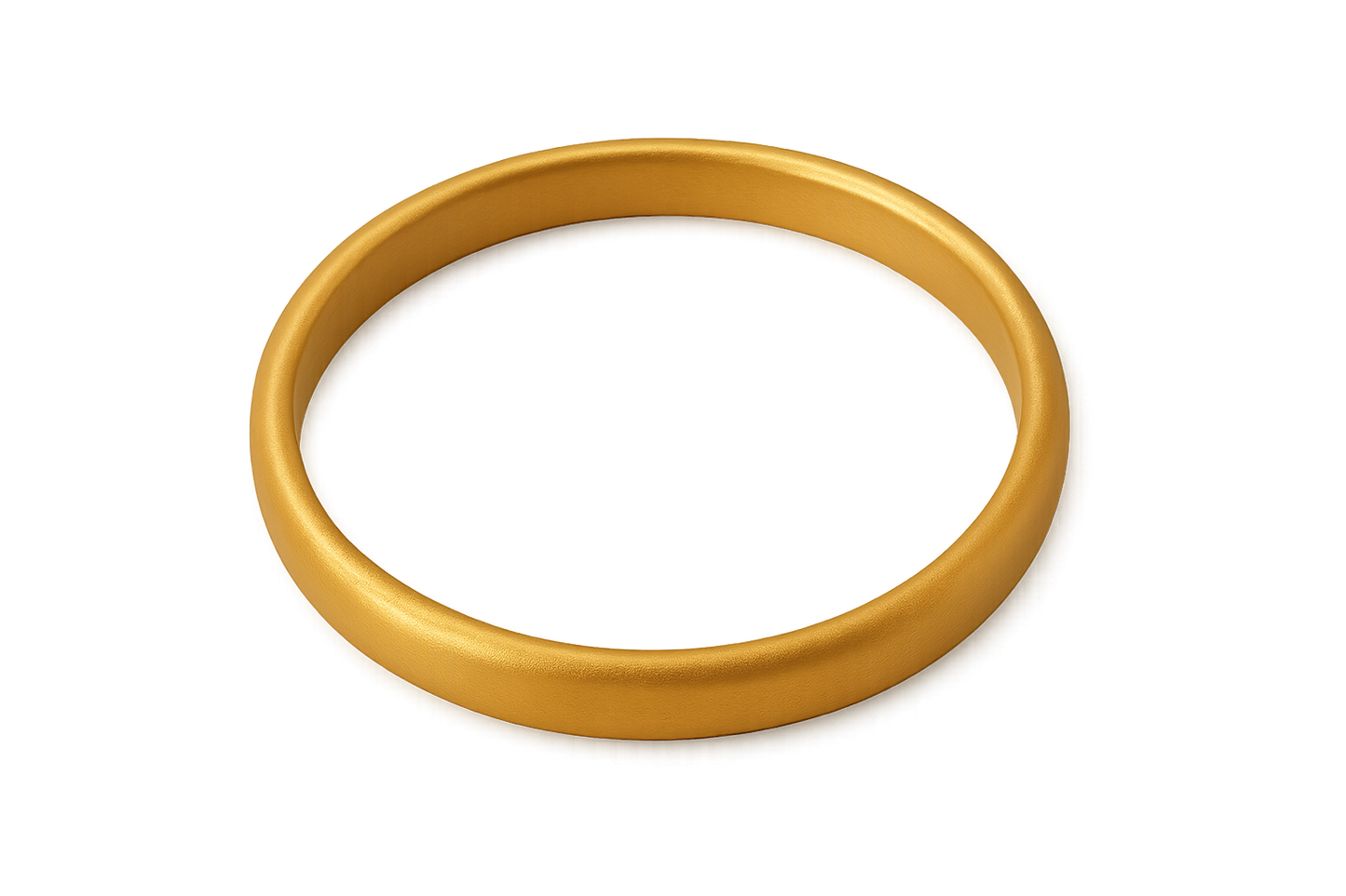 Solid gold kada with simple matte finish design, perfect for gifting and daily wear. with none give the image in png format no background