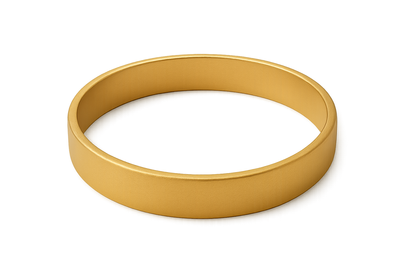 Solid gold kada with simple matte finish design, perfect for gifting and daily wear.with none give the image in png format no background  