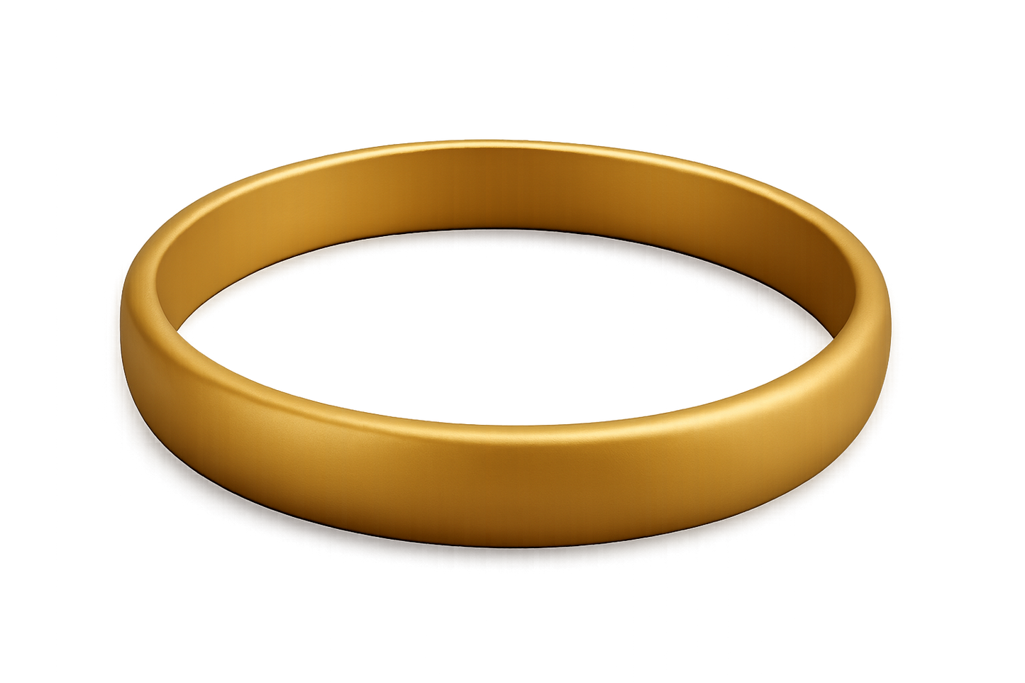 Solid gold kada with simple matte finish design, perfect for gifting and daily wear. with none give the image in png format no background 