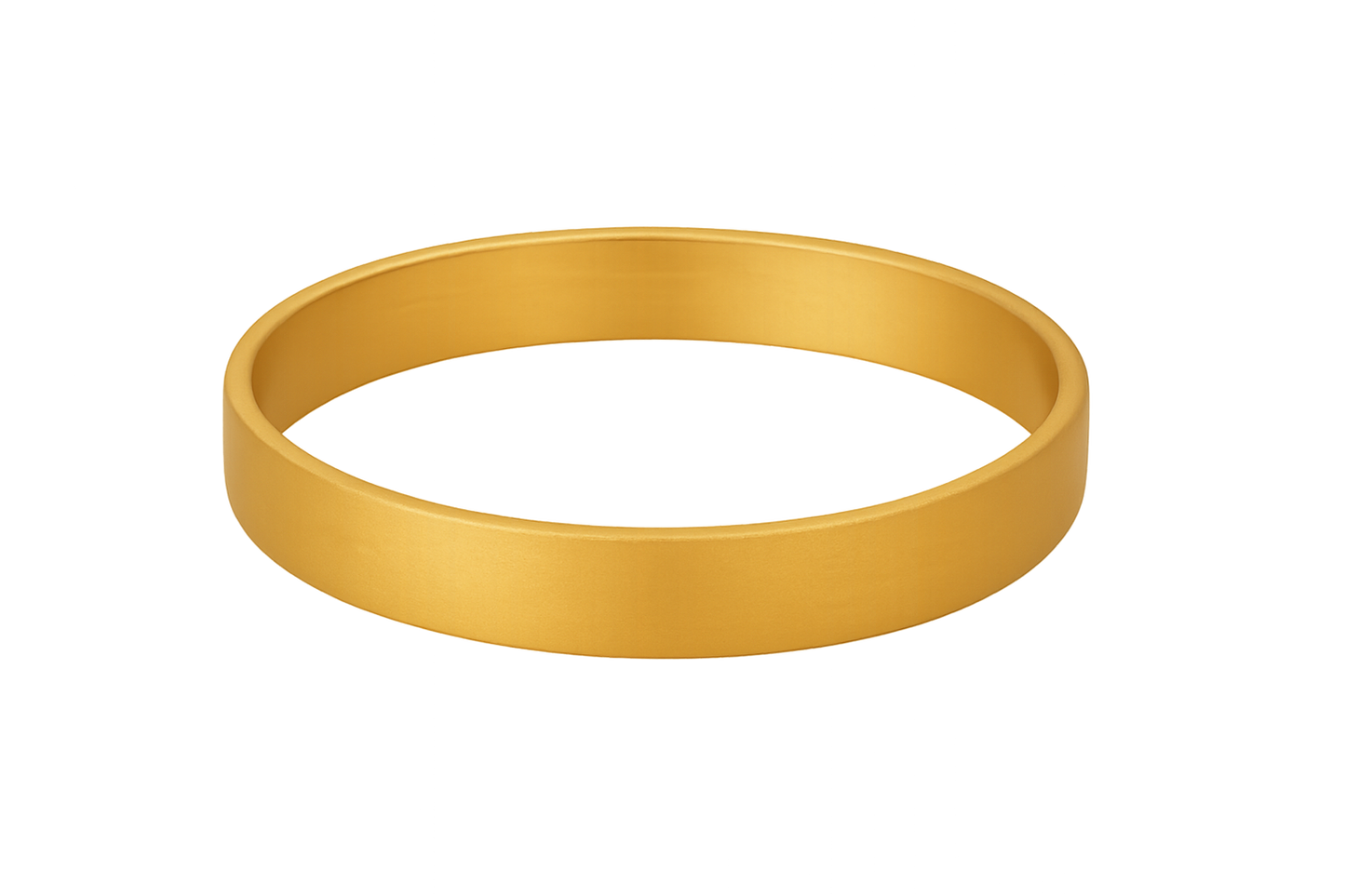 Solid gold kada with simple matte finish design, perfect for gifting and daily wear. with none give the image in png format no background 