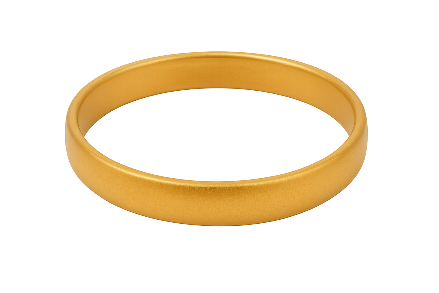 Solid gold kada with simple matte finish design, perfect for gifting and daily wear. with none give the image in png format no background  