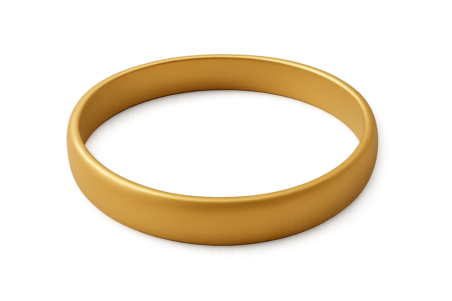 Solid gold kada with simple matte finish design, perfect for gifting and daily wear. with none give the image in png format no background 