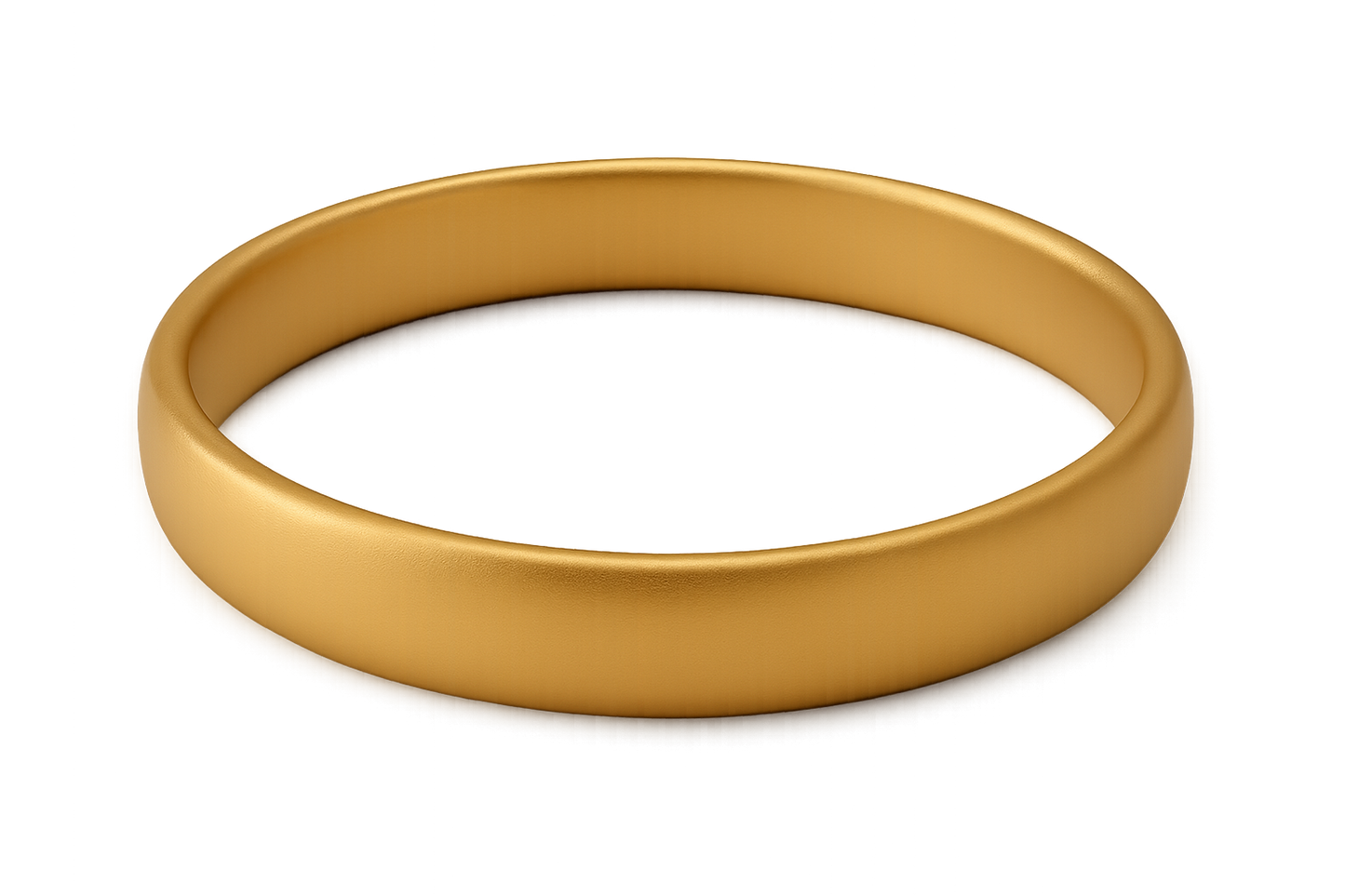 Solid gold kada with simple matte finish design, perfect for gifting and daily wear. with none give the image in png format no background 