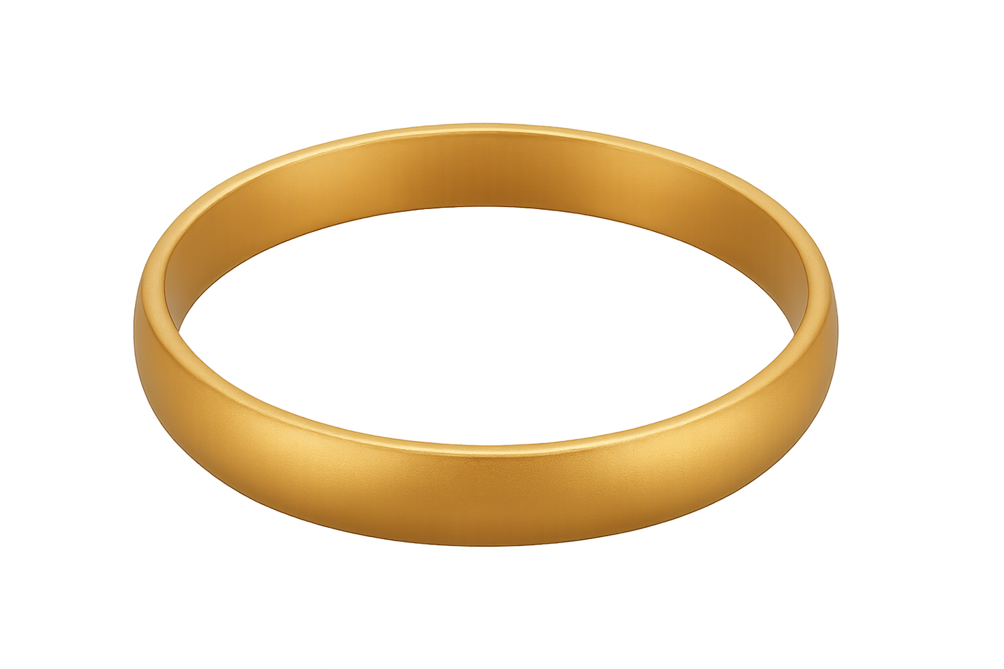 Solid gold kada with simple matte finish design, perfect for gifting and daily wear. with none give the image in png format no background 