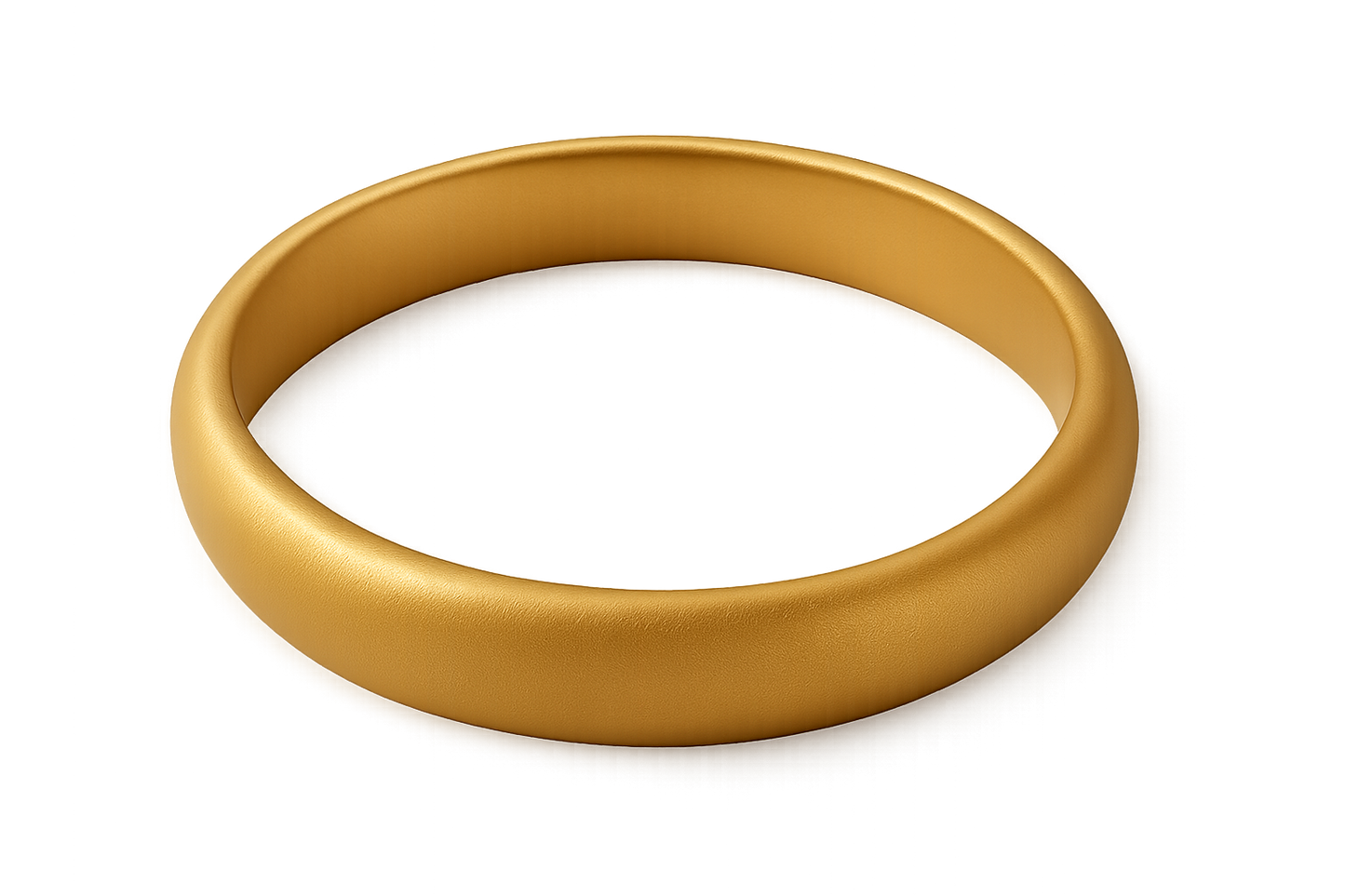 Solid gold kada with simple matte finish design, perfect for gifting and daily wear. with none give the image in png format no background 