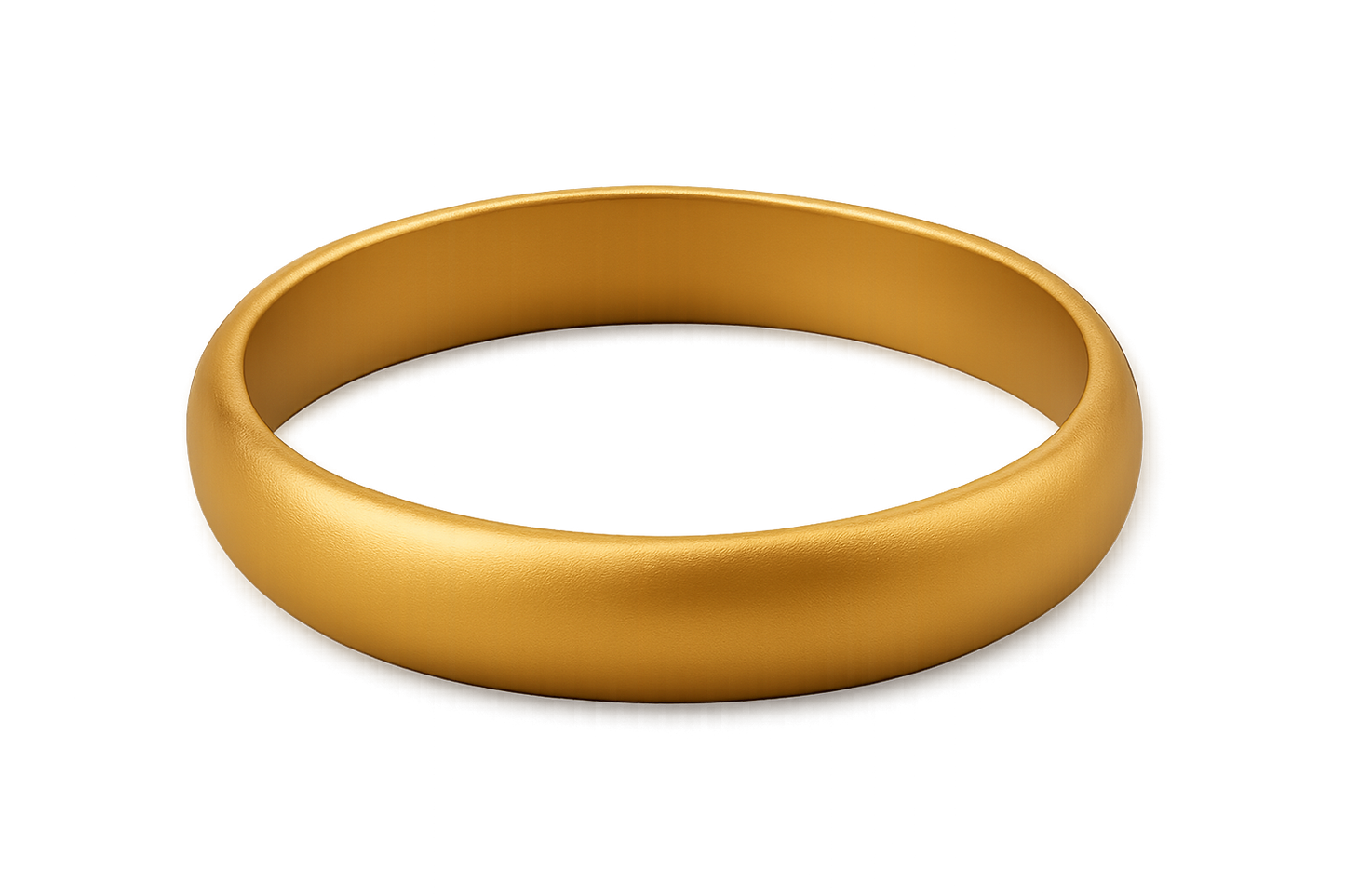 Solid gold kada with simple matte finish design, perfect for gifting and daily wear. with none give the image in png format no background 