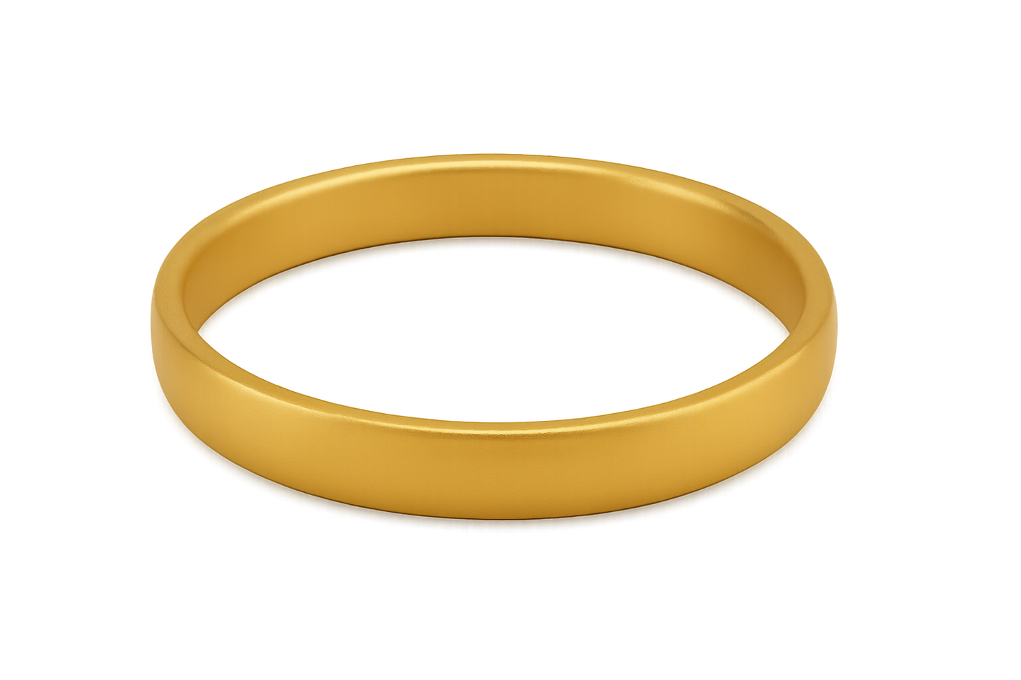 Solid gold kada with simple matte finish design, perfect for gifting and daily wear. with none give the image in png format no background 