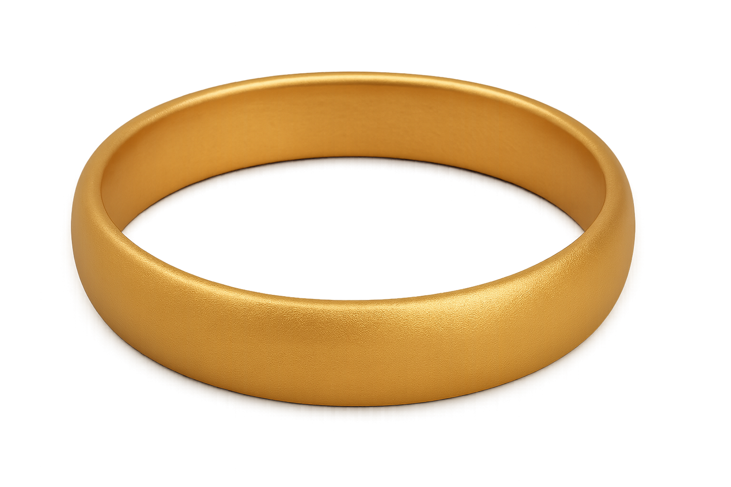 Solid gold kada with simple matte finish design, perfect for gifting and daily wear. with none give the image png format no background