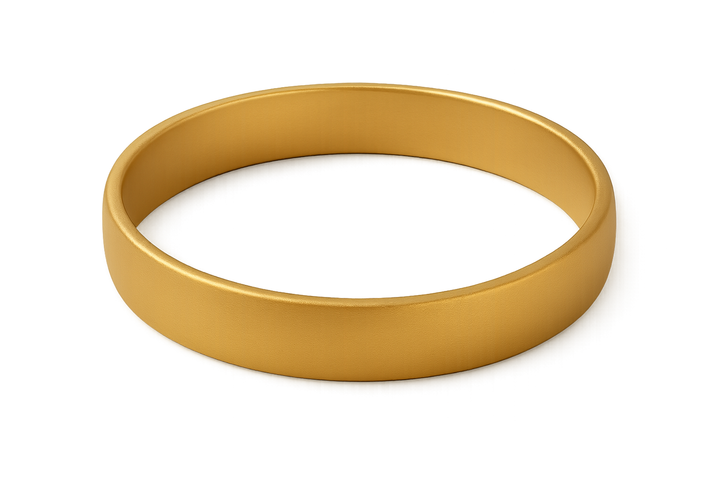 Solid gold kada with simple matte finish design, perfect for gifting and daily wear. with none give the image png format no background 