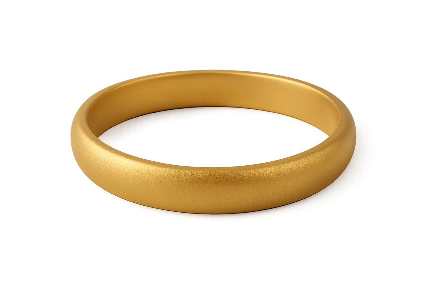 Solid gold kada with simple matte finish design, perfect for gifting and daily wear. with none give the image png format no background 