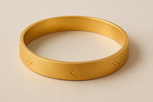 Solid gold kada with simple matte finish design, perfect for gifting and daily wear.
