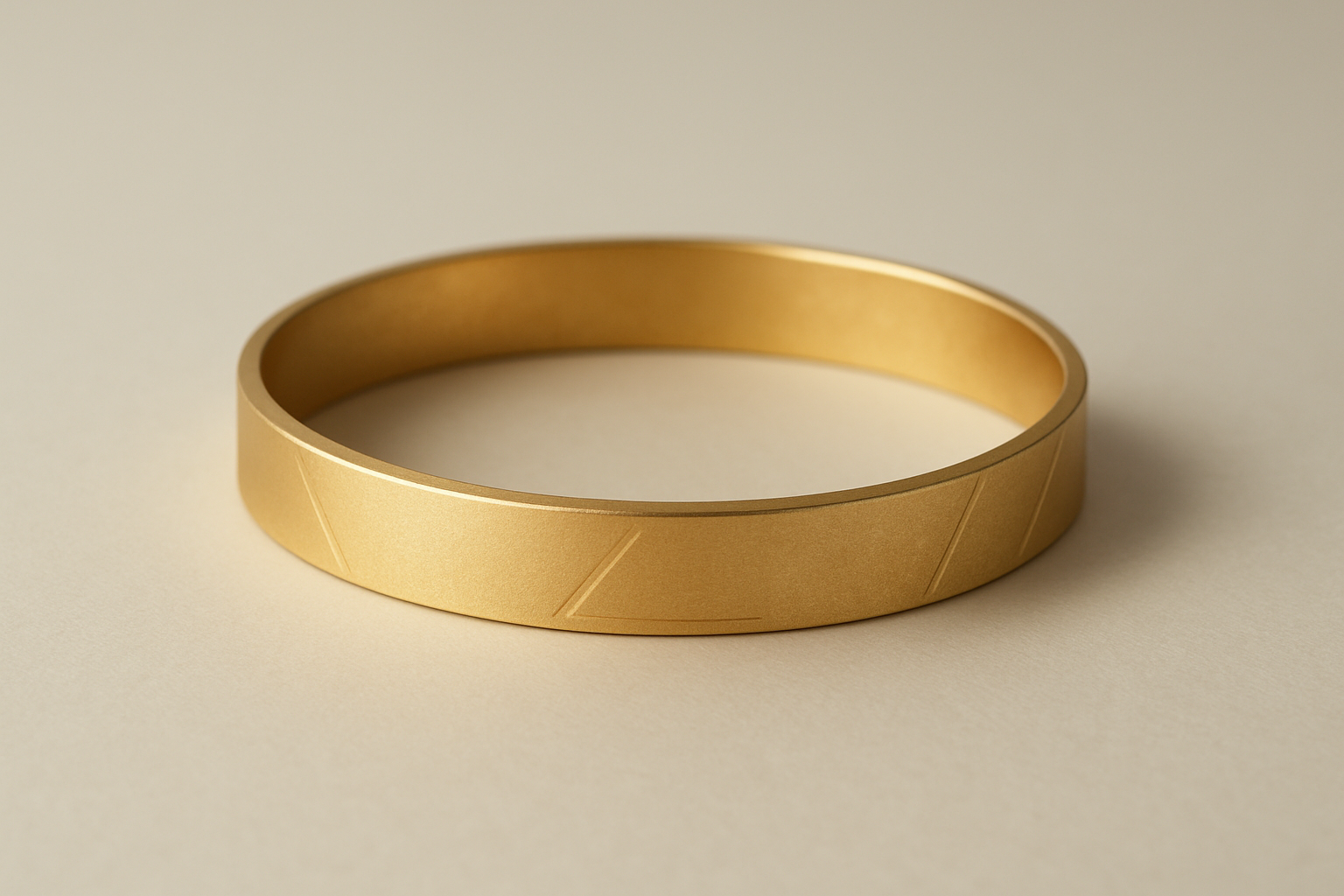 Solid gold kada with simple matte finish design, perfect for gifting and daily wear.
