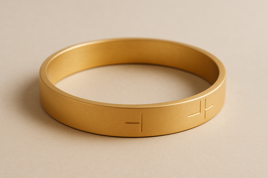 Solid gold kada with simple matte finish design, perfect for gifting and daily wear.