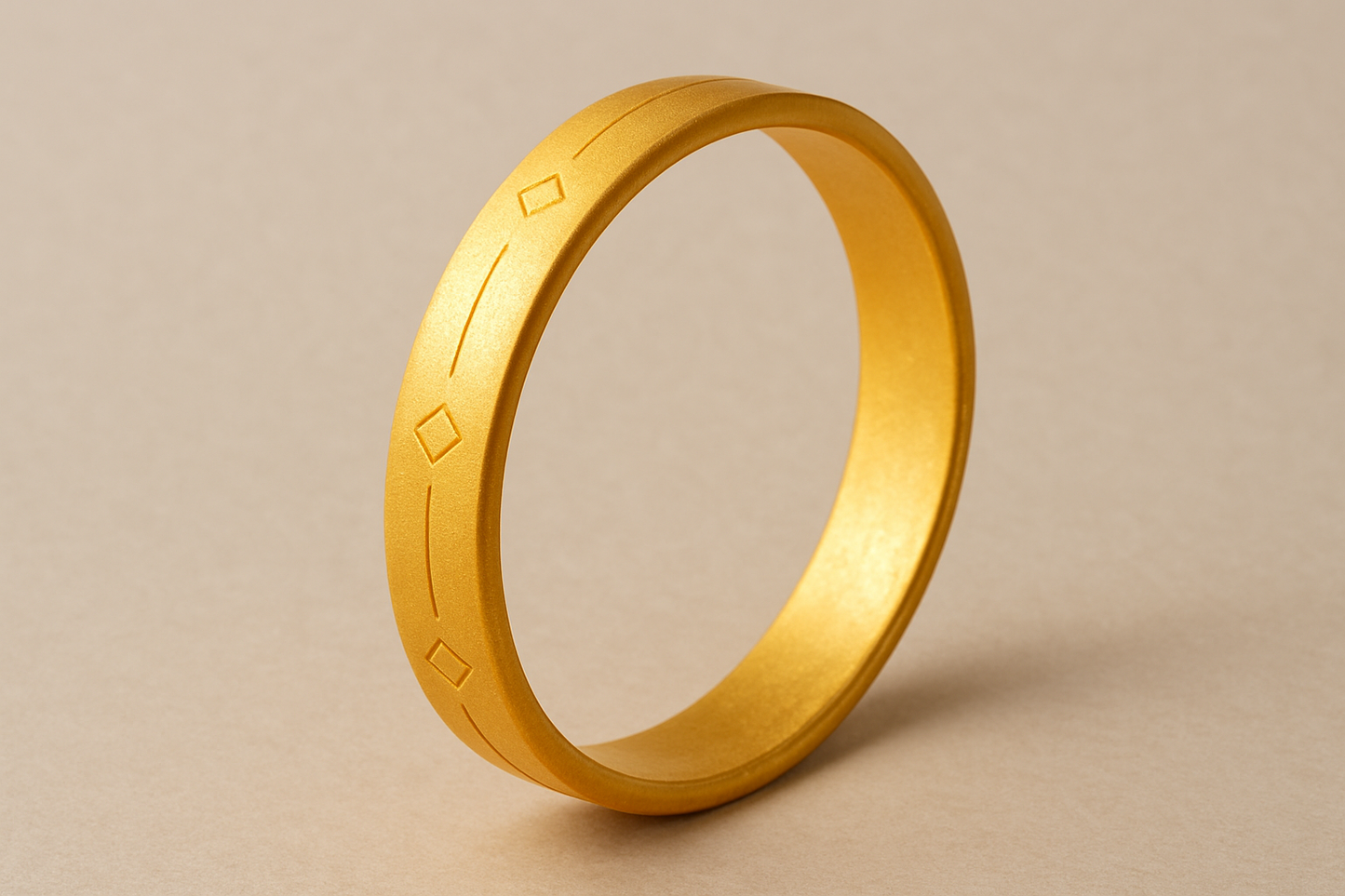 Solid gold kada with simple matte finish design, perfect for gifting and daily wear.