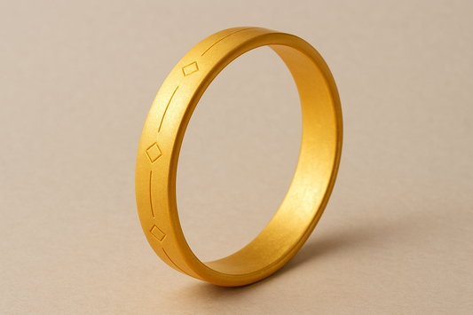 Solid gold kada with simple matte finish design, perfect for gifting and daily wear.