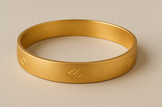 Solid gold kada with simple matte finish design, perfect for gifting and daily wear.