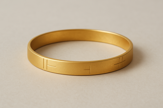 Solid gold kada with simple matte finish design, perfect for gifting and daily wear.