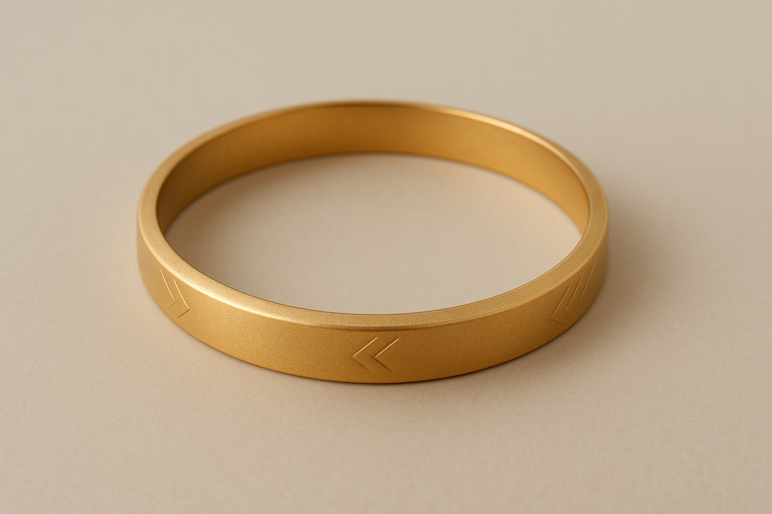 Solid gold kada with simple matte finish design, perfect for gifting and daily wear.